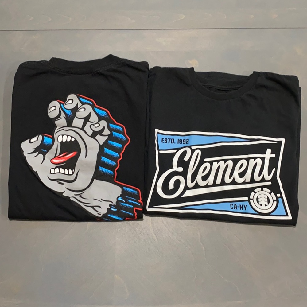 Boys lot of XL T-shirts. Santa Cruz and Element!